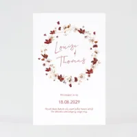 Fleurige save the date kaart met bloemenkrans Trouwen (proefdruk)