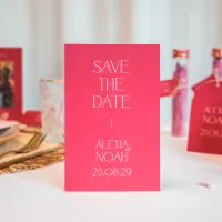 Hippe save the date kaart namen en datum - Trouwen (proefdruk)