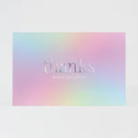 Holografisch bedankkaartje met foto - Bedankkaartjes Trouwen (proefdruk)