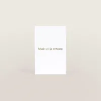 Klein kaartje met jouw ontwerp - foliedruk - Eigen ontwerp (proefdruk)