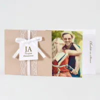 Kraft fotokaart met kantmotief | Buromac 108030 - Trouwen (proefdruk)