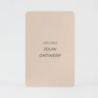 Kraft kaart met afgeronde hoeken | staand - Eigen ontwerp (proefdruk)