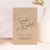 Kraft save the date kaartje