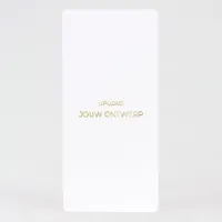 Langwerpige staande kaart met afgeronde hoeken en folie - Eigen ontwerp (proefdruk)