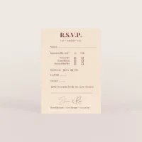 Leuk RSVP kaartje - Trouwen (proefdruk)