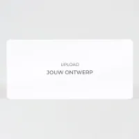 Liggende enkele eigen ontwerpkaart met ronde hoeken van mat papier (proefdruk)