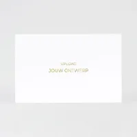 Liggende kaart met rechte hoeken en folie - Eigen ontwerp (proefdruk)