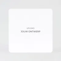 Matte enkele blanco kaart vierkant met ronde hoeken - Eigen ontwerp (proefdruk)