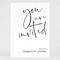 Minimalistische trouwkaart 'You are invited' - Trouwen (proefdruk)