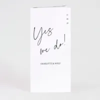 Minimalistische trouwkaart drieluik met foto - Trouwen (proefdruk)