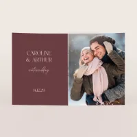 Originele drieluik trouwkaart met foto - Trouwen (proefdruk)