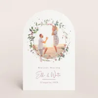 Originele save the date kaart in kerstthema met foto - Trouwen (proefdruk)