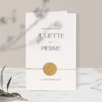 Pocketfold trouwkaart met gouden lakzegel, fotostrip en jullie namen - Trouwen (proefdruk)