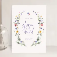 Romantische A5 trouwkaart met bloemen - Trouwen (proefdruk)