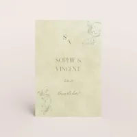 Save the date kaartje in barokstijl met krullen en velvetlook - Trouwen (proefdruk)