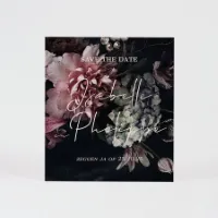 Save the date kaartje met bloemen
