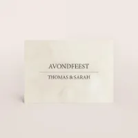 Stijlvol inlegkaartje in krantpapierlook - Trouwen (proefdruk)