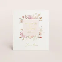 Stijlvolle save the date met bloemen en goudfolie details - Trouwen (proefdruk)