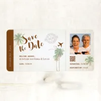 Trouwkaart boarding pass met foto - Trouwen (proefdruk)