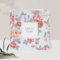 Trouwkaart met weelderige bloemen - Trouwen (proefdruk)