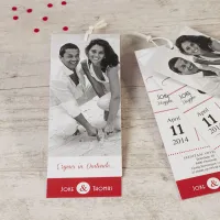 Trouwkaart trendy labels met foto - Trouwen (proefdruk)
