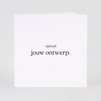 Vierkante eigen ontwerpkaart dubbel op glanzend papier (proefdruk)