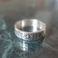 Ra - Rustieke Zilveren Zonsymboolring