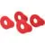 D'Addario Flex Lock Strap Block 4-Pack Red