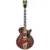 D'Angelico Deluxe SS Stairstep Satin Brown Burst semi-akoestische gitaar met koffer