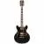 D'Angelico Excel Mini DC Black semi-akoestische gitaar met koffer