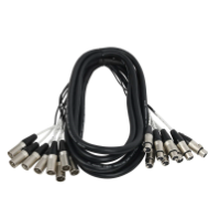 Devine MUL002/5 multikabel 8x XLR-f naar 8x XLR-m 5m
