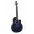 Dimavery RB-300 elektrisch-akoestische gitaar blauw gevlamd