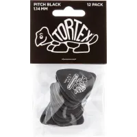 Dunlop Tortex Pitch Black Standard 1.14mm 12-pack plectrumset zwart