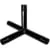 Duratruss DT 31/2-T40 black 4-weg T-joint 0.5 meter