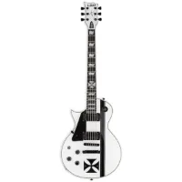ESP LTD Iron Cross Snow White LH James Hetfield Signature linkshandige elektrische gitaar met koffer