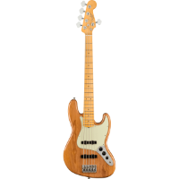 Fender American Professional II Jazz Bass V Roasted Pine MN 5-snarige elektrische basgitaar met koffer