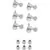 Fender Locking Tuners Brushed Chrome locking stemmechanieken (set van 6)