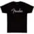 Fender Spaghetti Wavy Checker Logo T-shirt, Black, XXL
