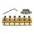 Graph Tech String Saver PG-8000-FG Brushed Steel Vintage Gold brugzadels voor ST- en TE-stijl gitaar (set van 6)