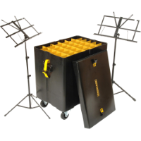 Hardcase HCTRP22MS koffer voor 36 lichtgewicht muziekstandaarden