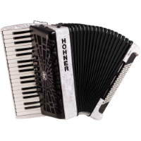 Hohner Bravo III 96 Wit, Silent Key accordeon