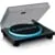 Lenco LS-50LED zwarte platenspeler met LED-verlichting
