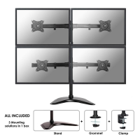 Neomounts NM-D335D4BLACK bureausteun voor flatscreens