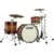 Tama ME32CZBS-LRWB Starclassic Maple Ruby Pacific Walnut Burst 3d. shellset black nickel hardware