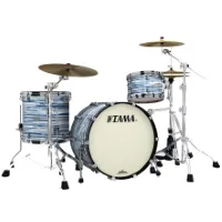 Tama MR32CZBNS-BWO Starclassic Maple Blue White Oyster 3d. shellset black nickel hardware