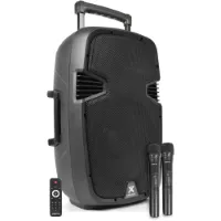 Vonyx SPJ-PA912 500W mobiele accu-speaker met twee draadloze microfoons