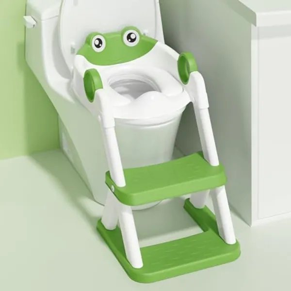 2-in-1 Potty Training Seat voor Kinderen met Spatbescherming en Anti-Slip Pad