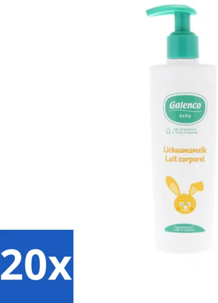 20 x Galenco - Babyverzorging - Lichaamsmelk - Gevoelige Huid - 200 ml - Panthenol - Hydrateren - Verzachten - Babyproducten