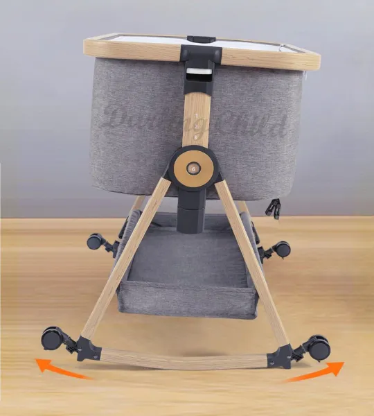 3-in-1 Converteerbaar Babybed - Co-sleep, Bewegende en Schommel Wieg - Opvouwbaar en Draagbaar met Klamboe en Matras