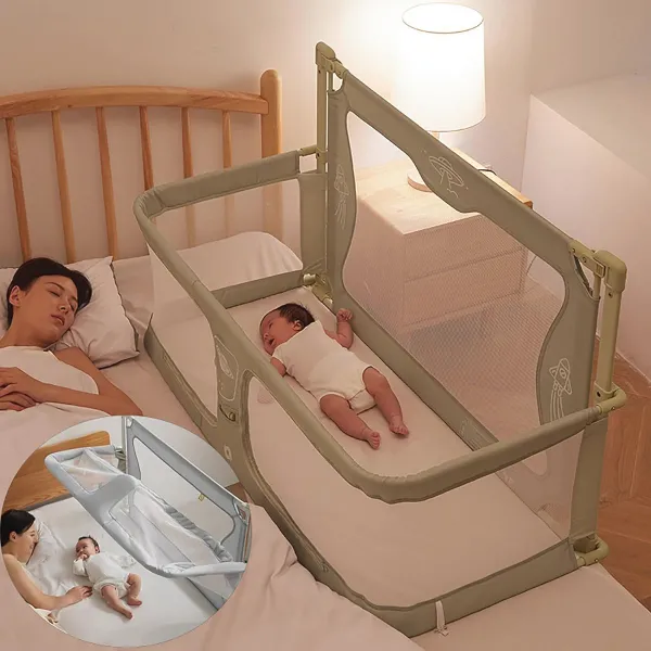 3-in-1 Schaalbare Wieg voor Baby's - Cosleeping Bedje met Verstelbare Hoogte en Klamboe - Ideaal voor 1-36 Maanden